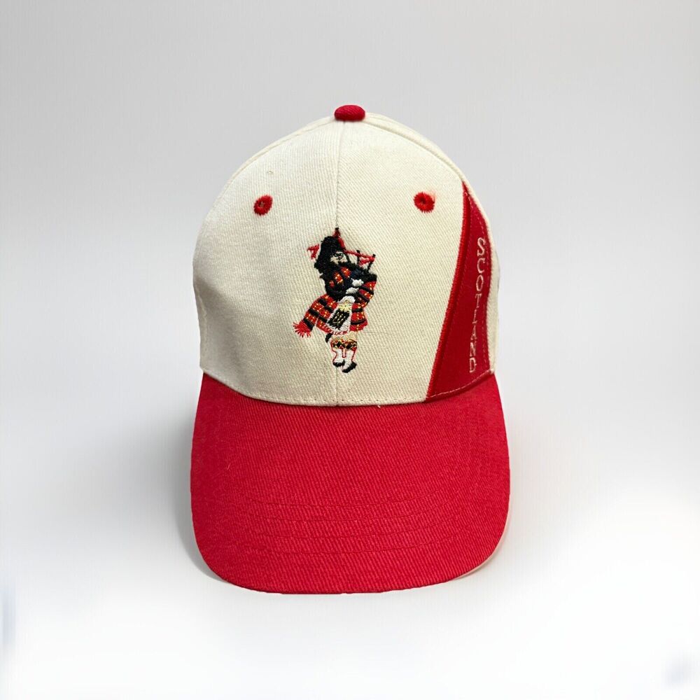 Glen Appin of Scotland Unisex White Red Adjustable Strapback Hat Baseball Cap